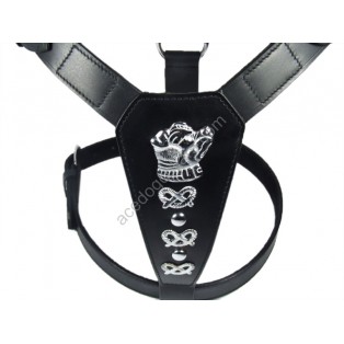 Extra Large LEATHER DOG HARNESS